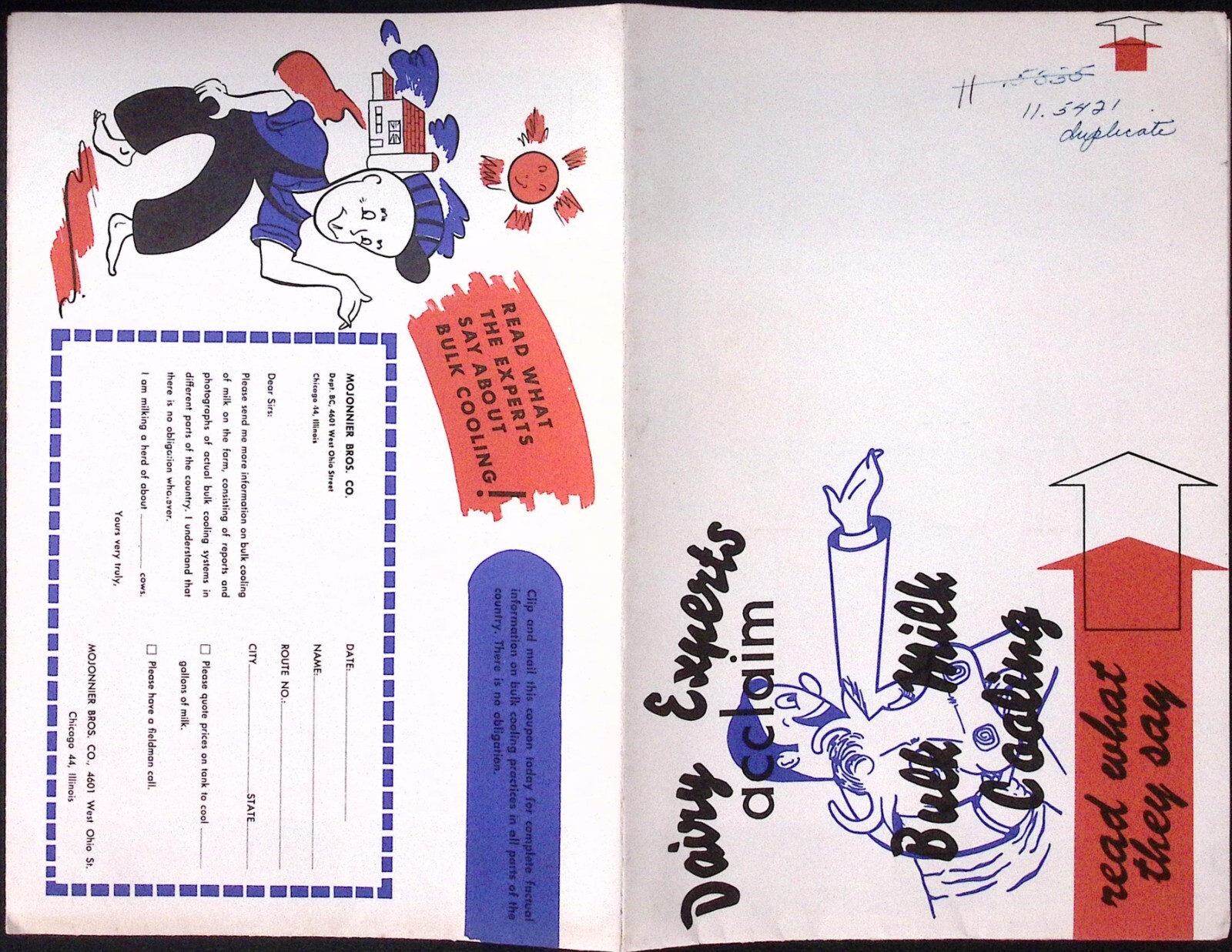 1950s Hoard’s Dairyman Milk Plant Monthly Bulk Cooling Poster Fold Out Brochure