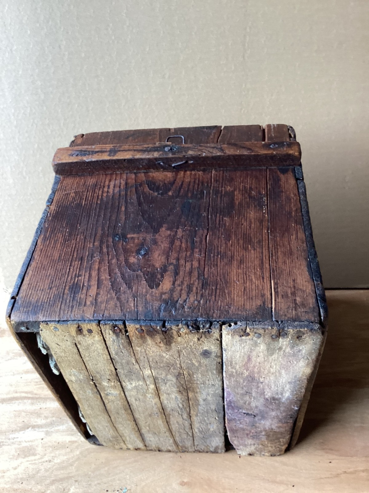 Primitive Wooden Crate Box Rustic Farmhouse Decor 12″ x 12″ x 15″