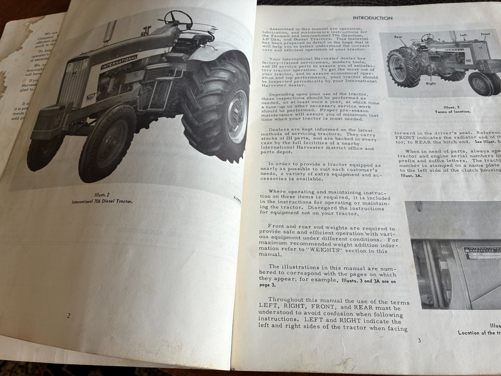 McCormick Farmall International 706 Tractor Service Manual an Original