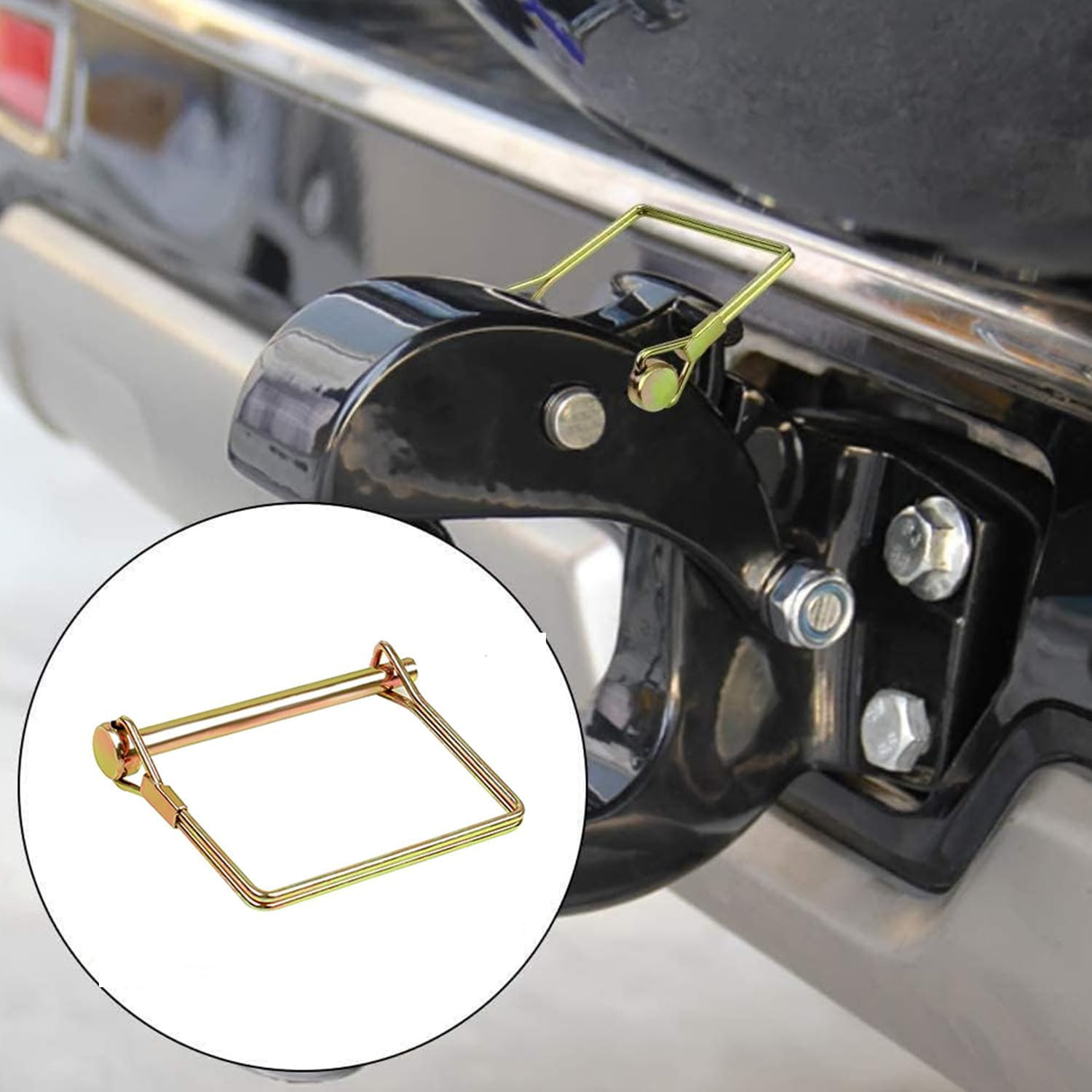 10 Pack 1/4″ x 4″ Heavy Duty Trailer Coupler Pin Set, Wire Lock Hitch Pins for P