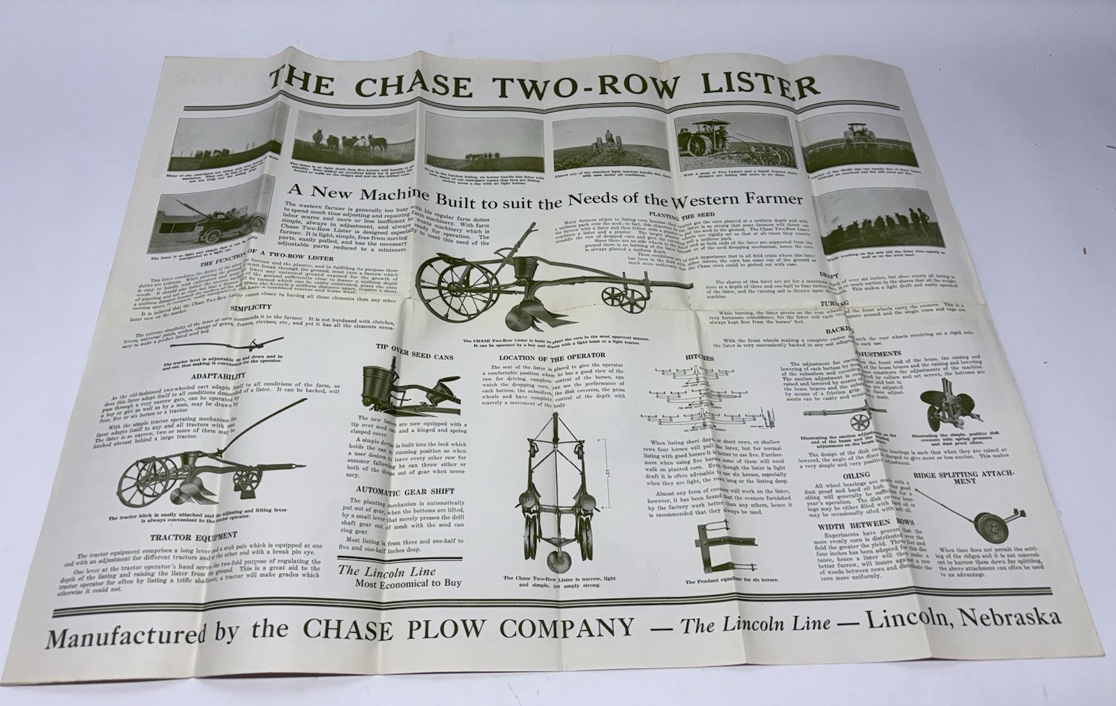 RARE 1920’s Chase Plow Co. Lincoln Nebraska NE Repair Brochures