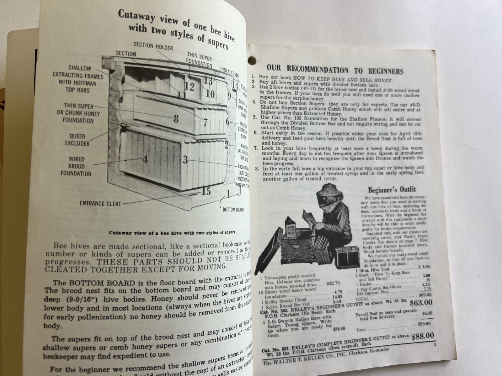 1979 & 88′ Walter T. Kelley Bee Supply Catalogue w/ order form
