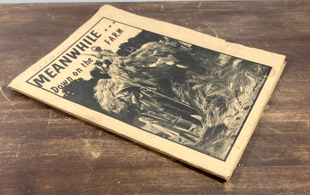 Meanwhile Down on the Farm Al Herman Signed 1971 Farming Steam Tractors Old Ads