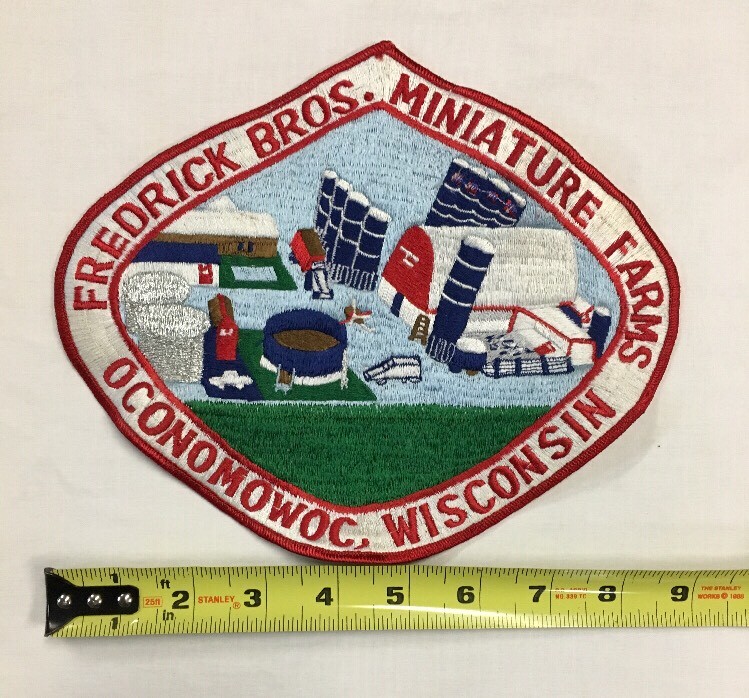 Vintage Patch Fredrick Bros Miniature Farms Oconomowoc, Wi. Large 9″ X 7 1/2″