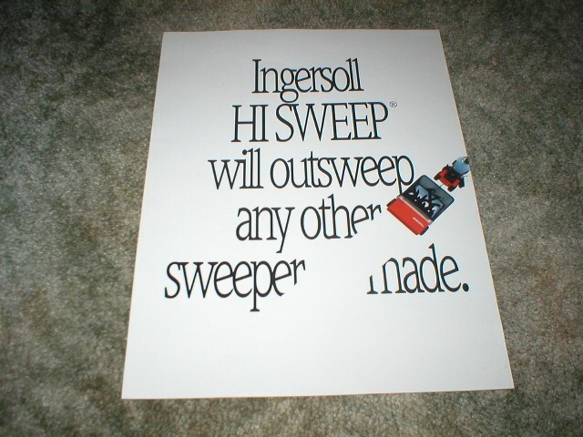 1990 Ingersoll HI SWEEP 38″ 2 sided pamphlet brochure 8 x 11″ smoke free