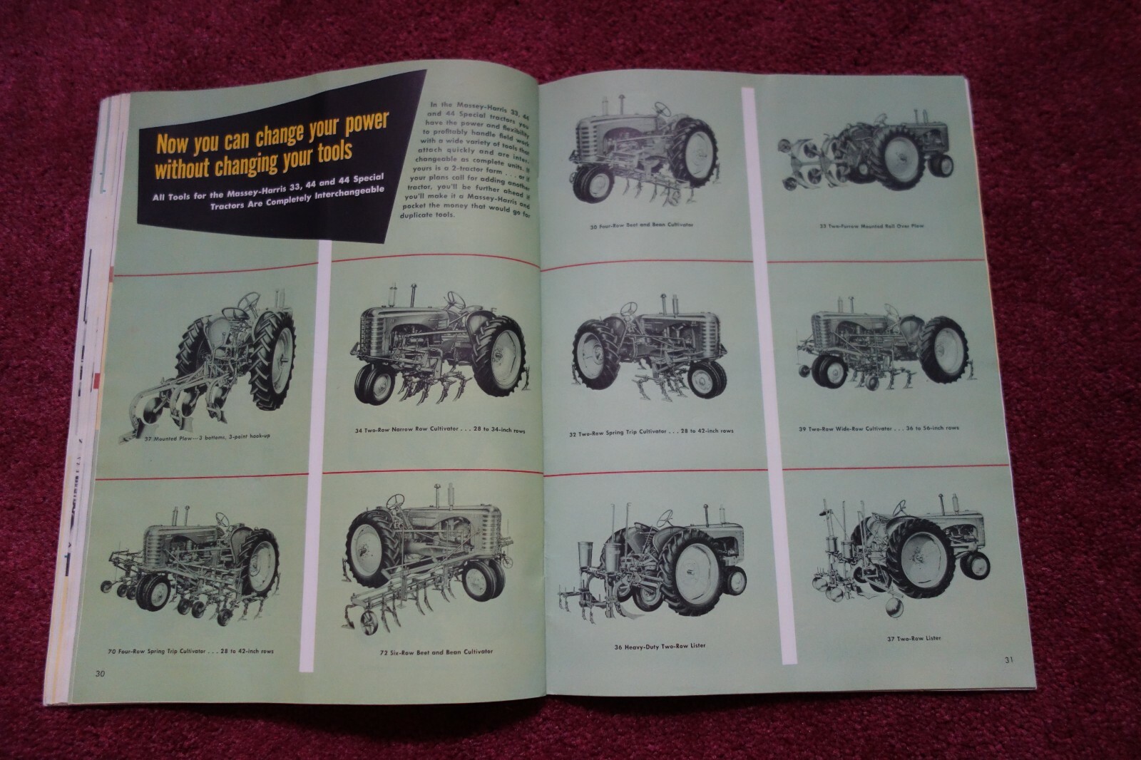 MASSEY HARRIS Tractors Buyer’s guide Illustrated Full Color CATALOG