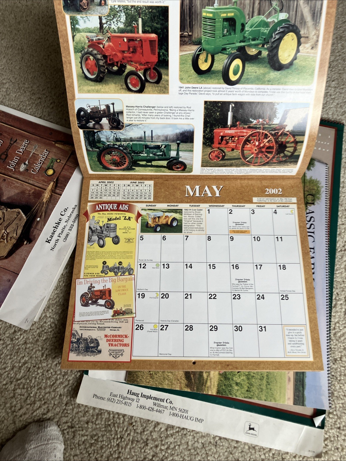Lot Of 6 Classic Farm Tractors Some Vintage calendars