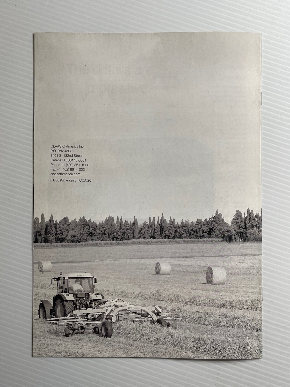 CLAAS Rollant 260 Round Baler Sales Brochure *2008* (Showroom Sales Book)