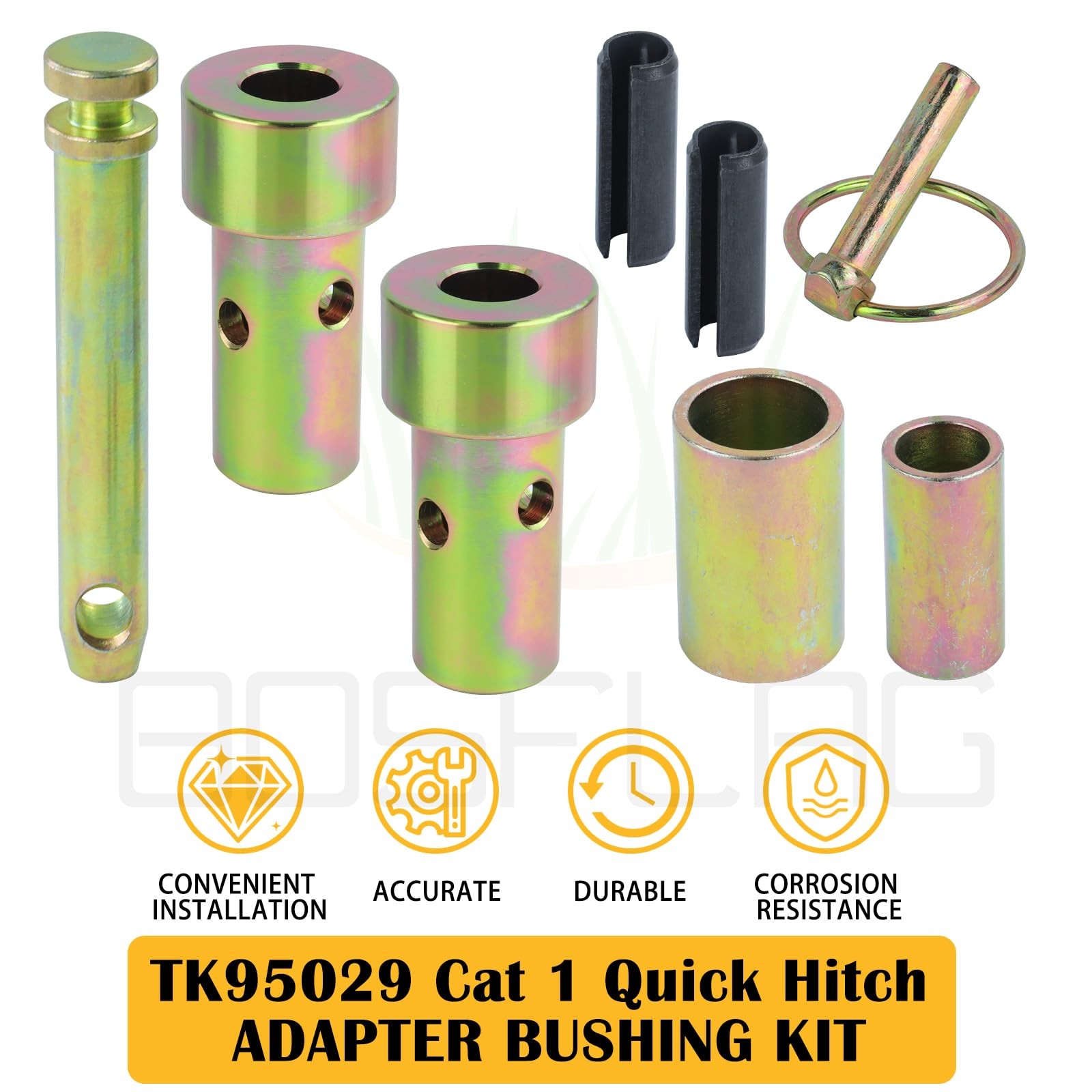 BOSFLAG 4 Pack TK95029 CAT 1 Quick Hitch Adapter Bushing Kit, Including Link …