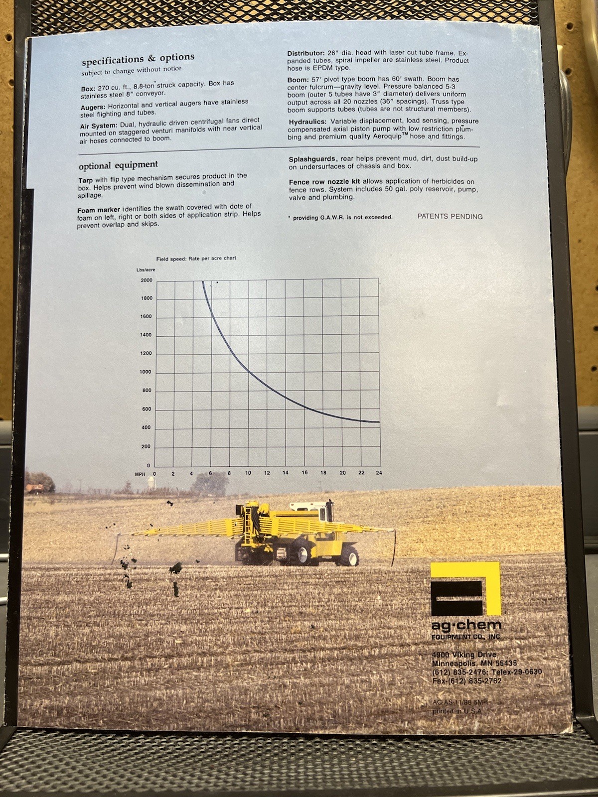 1988 Terra Gator Air Spreader Brochure 1664 Farm Ag Floater Ag Chem