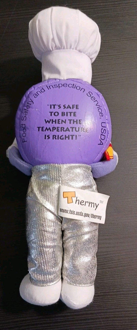 Thermy Thermometer Plush toy 10″ tall U.S. Dept. of Agriculture RARE 2017