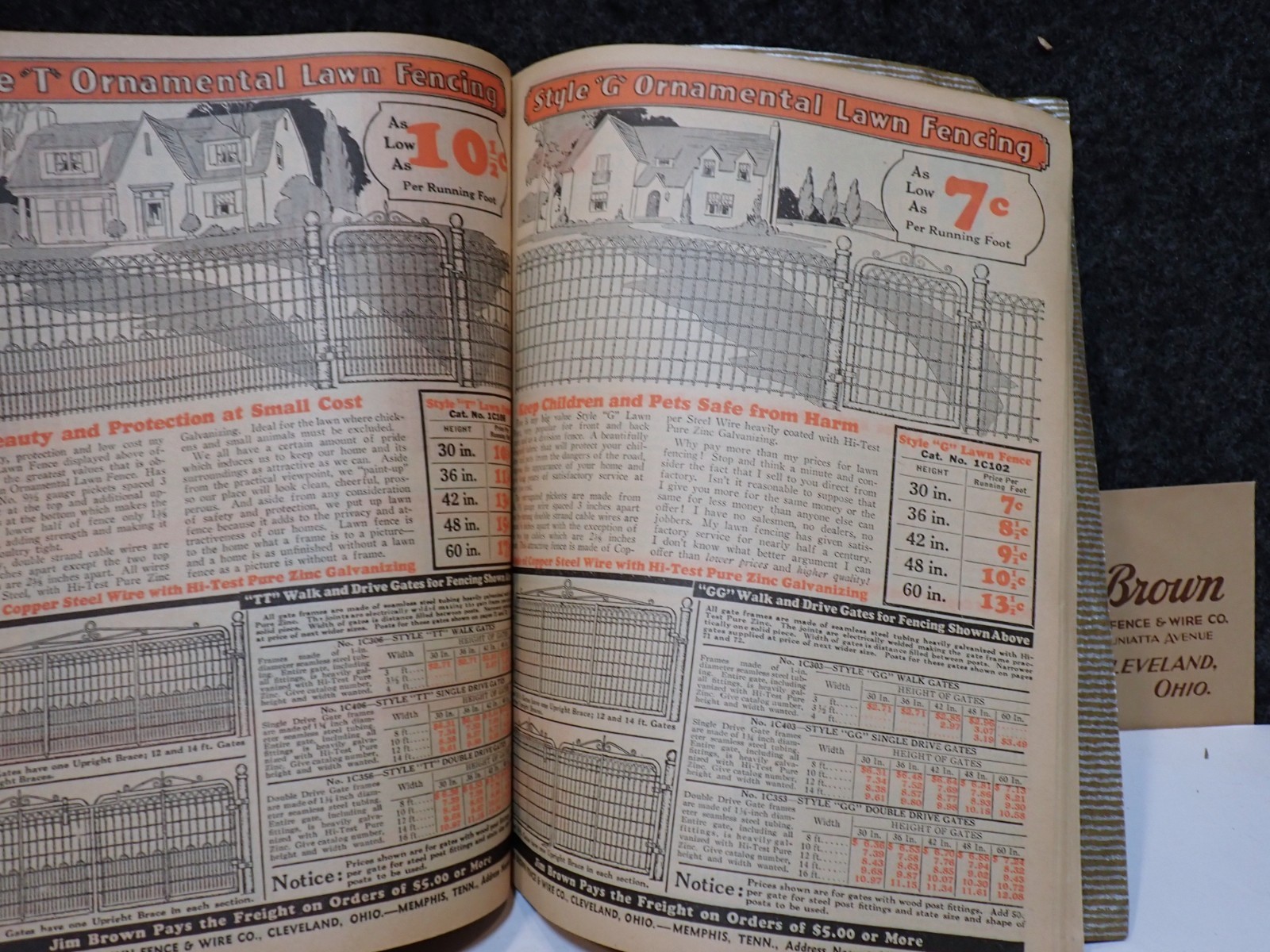 1937 JIM BROWN’S FENCE & BARB WIRE PAINT HORSE HARNESS STOVE FARMING CATALOG