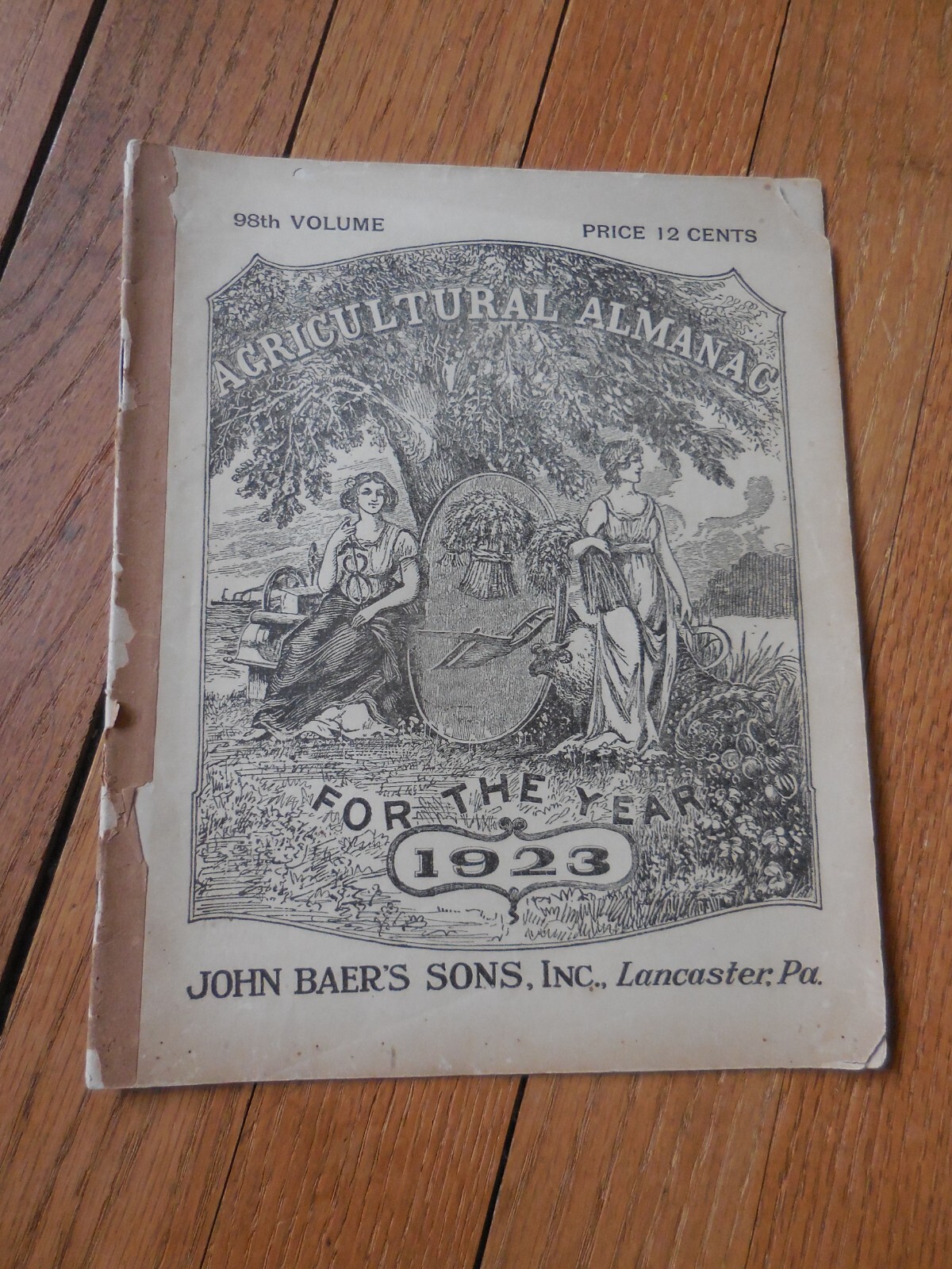 2 Vintage Agricultural Almanacs, Lancaster, PA 1923, 1926, John Baer’s Sons