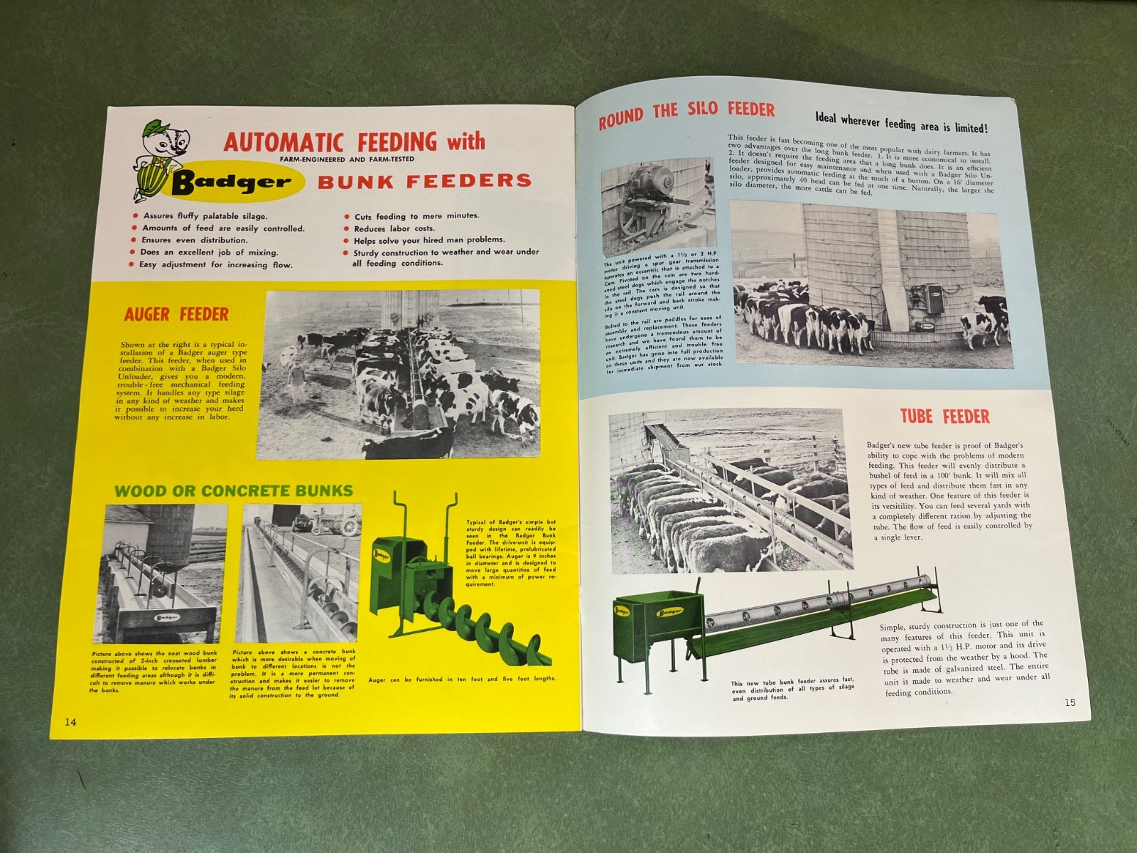 Original 1959 Badger Barn Cleaner Sales Brochure