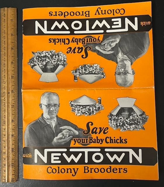 2 Newtown Colony Brooders Poultry Advertising Brochures Springfield OH 1930s/40s