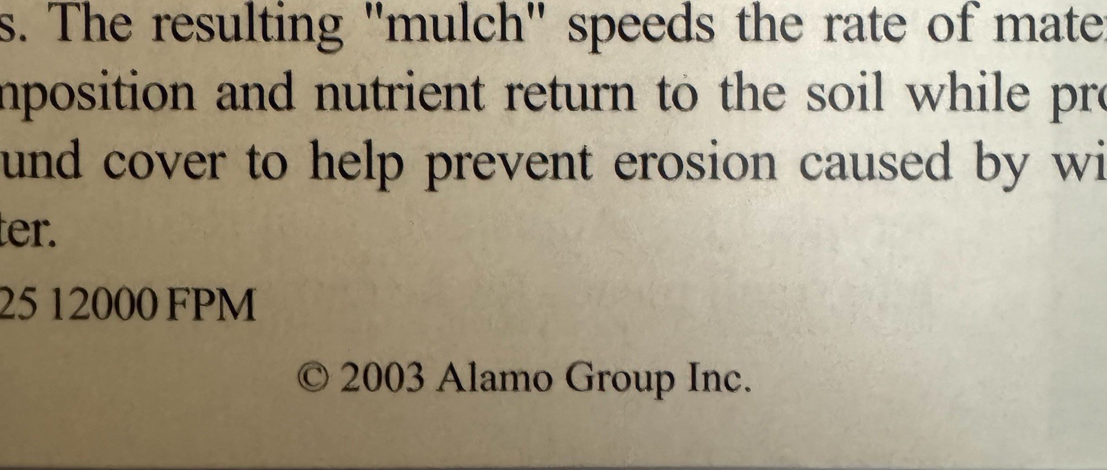 Rhino 2003 Farm Equipment Dealer Sales Brochure Flat Shredders Equipment