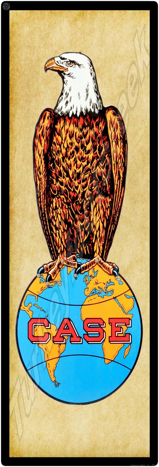 Case Eagle 6″ x 18″ Metal Sign