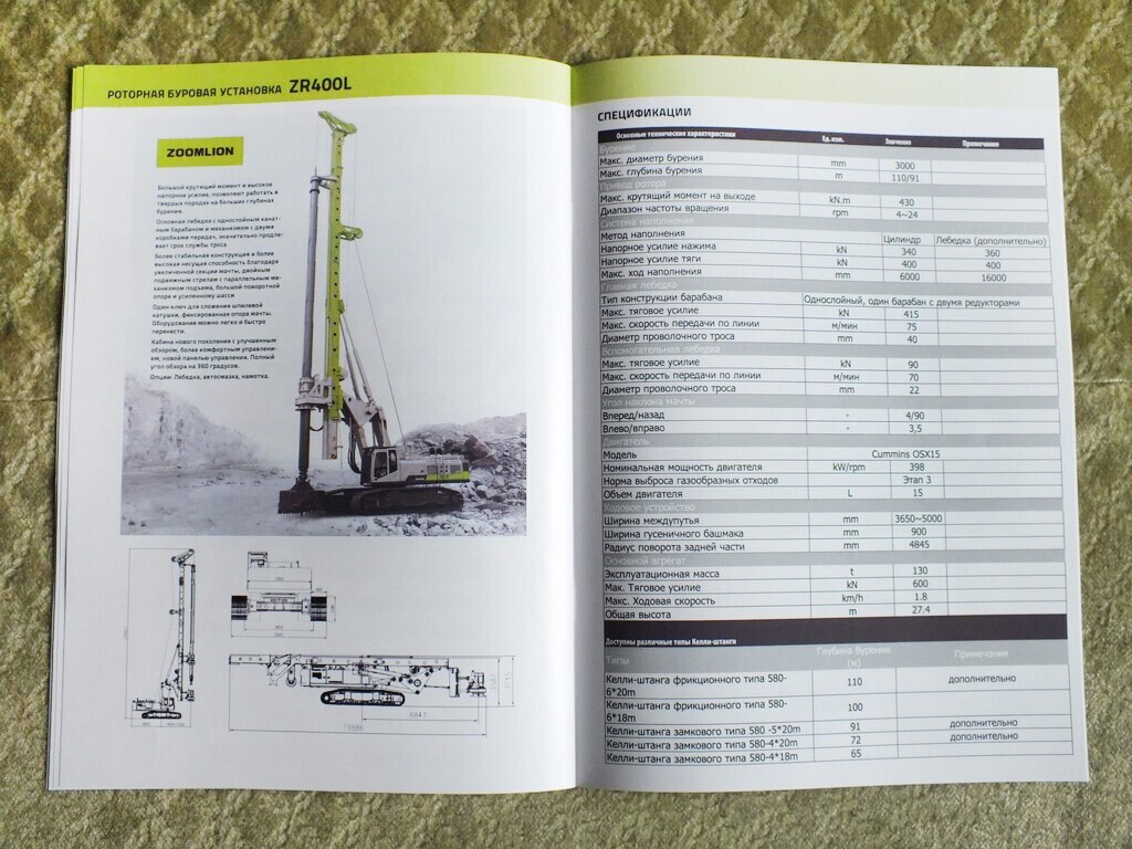 ZOOMLION Rotary Drills & Greifer Excavator Mining Equipment China Brochure 2022