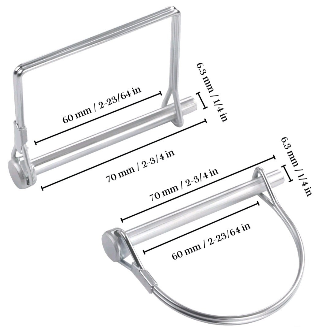 Pack of 30 Trailer Pin 2-3/4″x1/4″ L x W – Shaft Locking Coupler Pin for Heav…