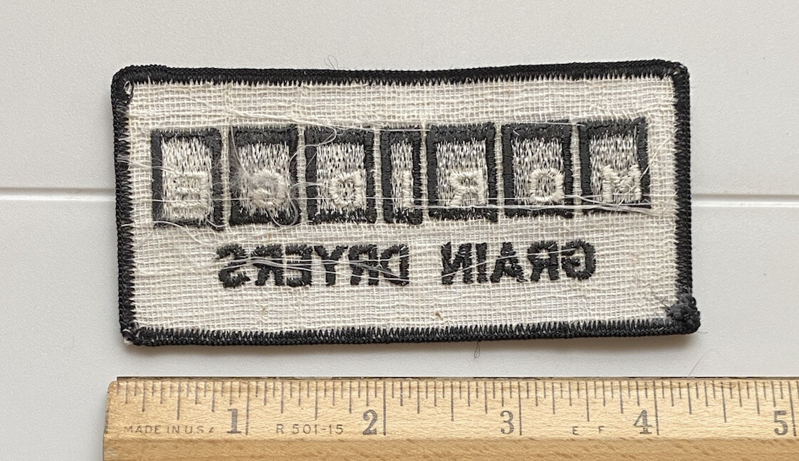 Moridge Grain Dryers Black White 4.25” Long Embroidered Patch