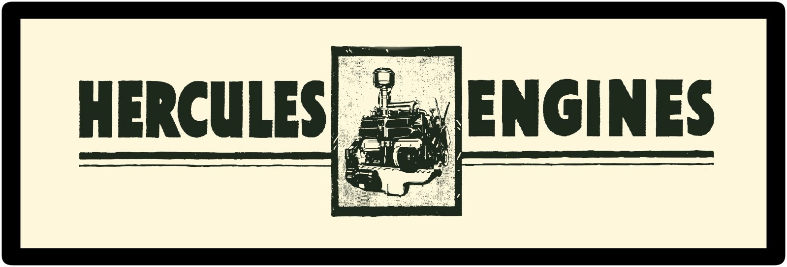 Hercules Engines of Canton, OhiO Sign, 12″ x 36″ USA STEEL XL Size – 4 POUNDS