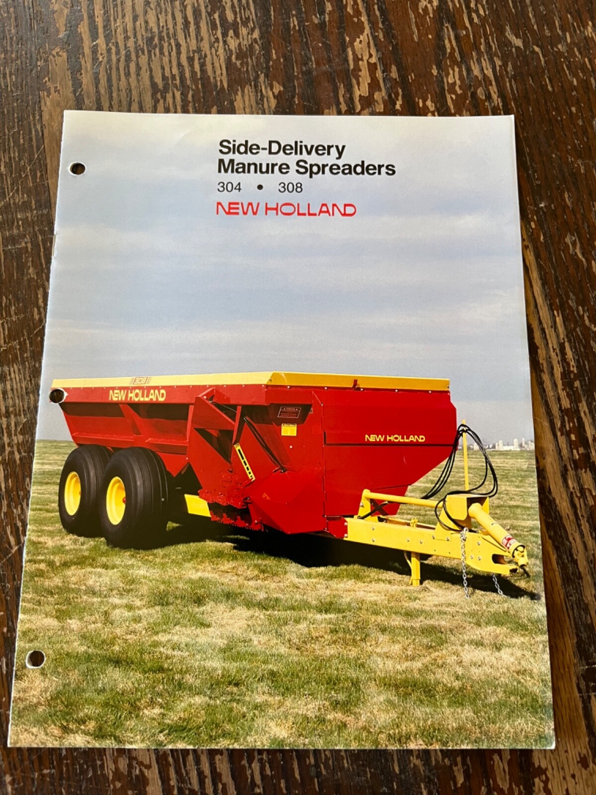 Original New Holland Models 304 308 Side Delivery Manure Spreader Sales Brochure