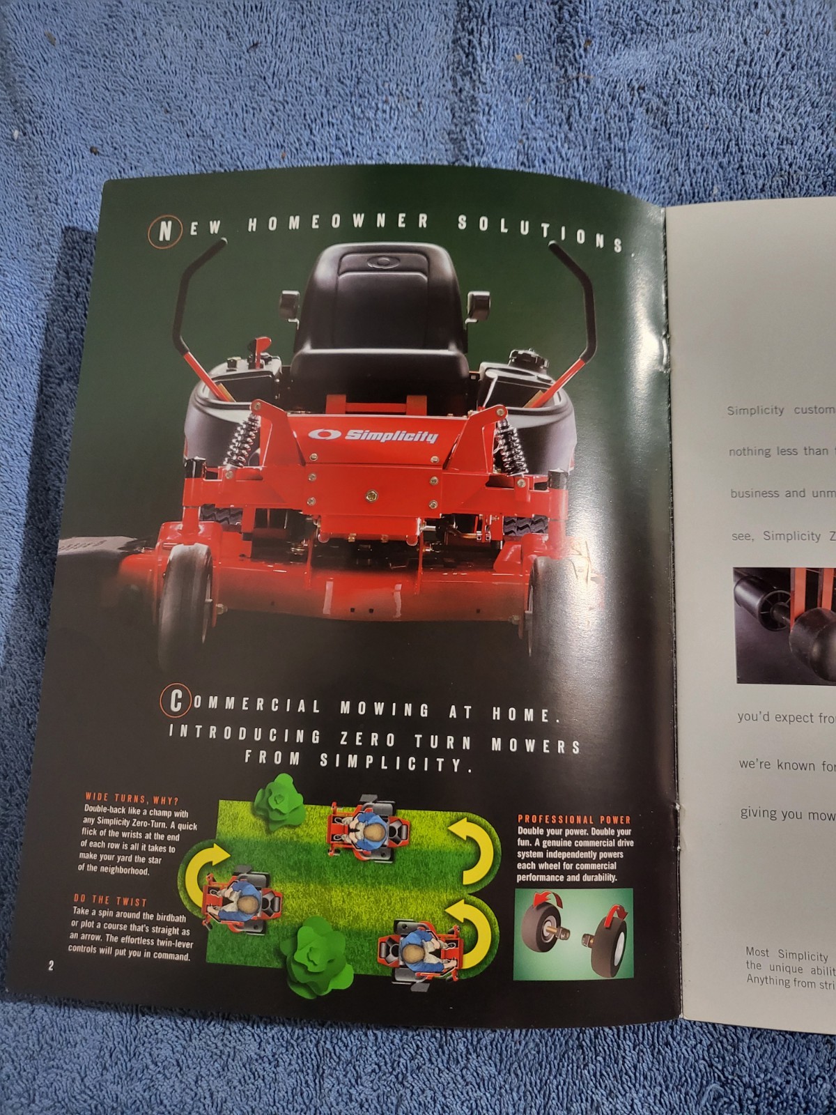 Simplicity 20005 Zero Turn Riding lawn Mowers BROCHURE Stallion Citation Z ZT