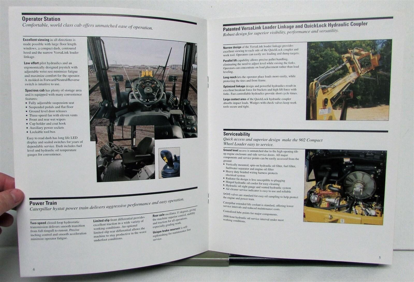 1998 Caterpillar 902 Wheel Loader Specifications Construction Sales Brochure