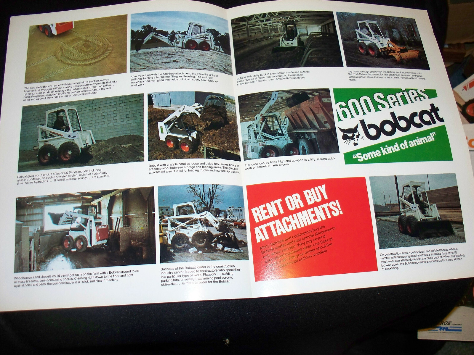 1978 Clark Melroe Bobcat 600 Series Skid Loader Advertising Brochure