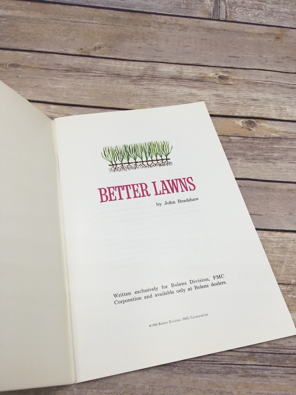 Vintage 1965 Better Lawns Pamphlet Booklet Sold Bolens Authorized Dealers