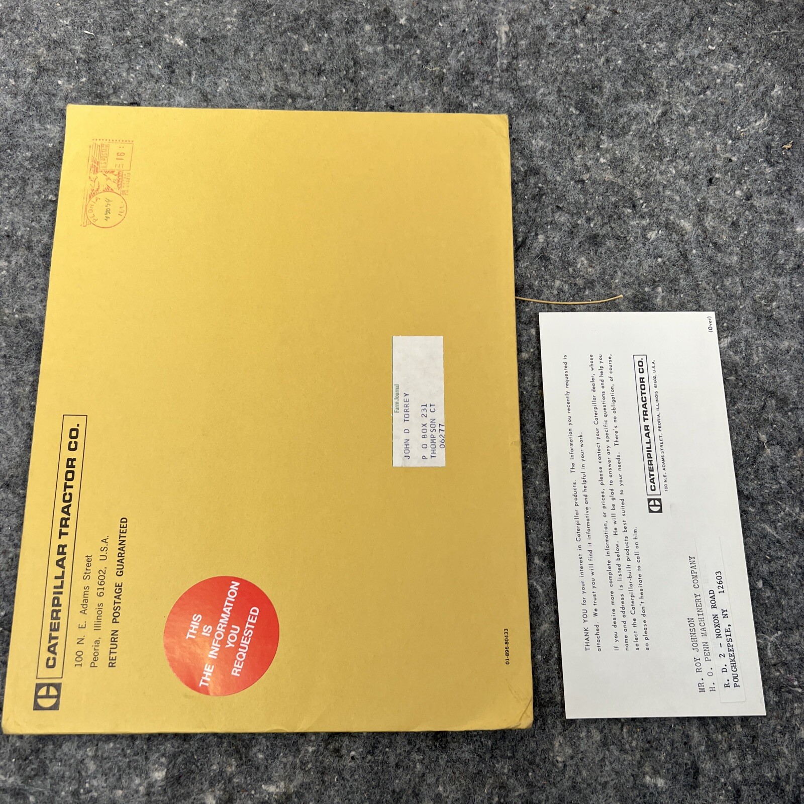 Equipment Brochure – Caterpillar – 910 – Wheel Loader – c1970’s with Envelope