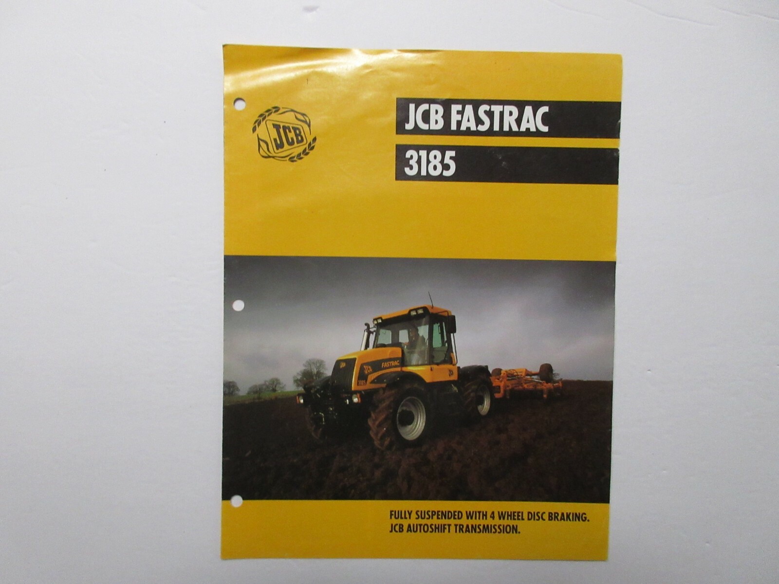 JCB Fastrac 3185 Tractor Brochure 1998 4 page
