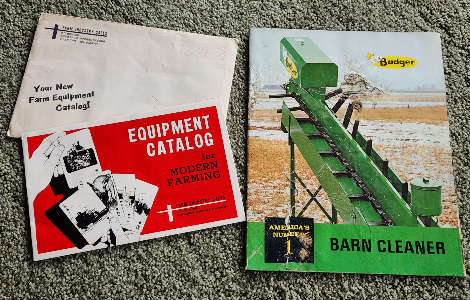vintage 70’s Badger BARN CLEANER 16-pg BOOKLET + FARM INDUSTRY Equipment CATALOG
