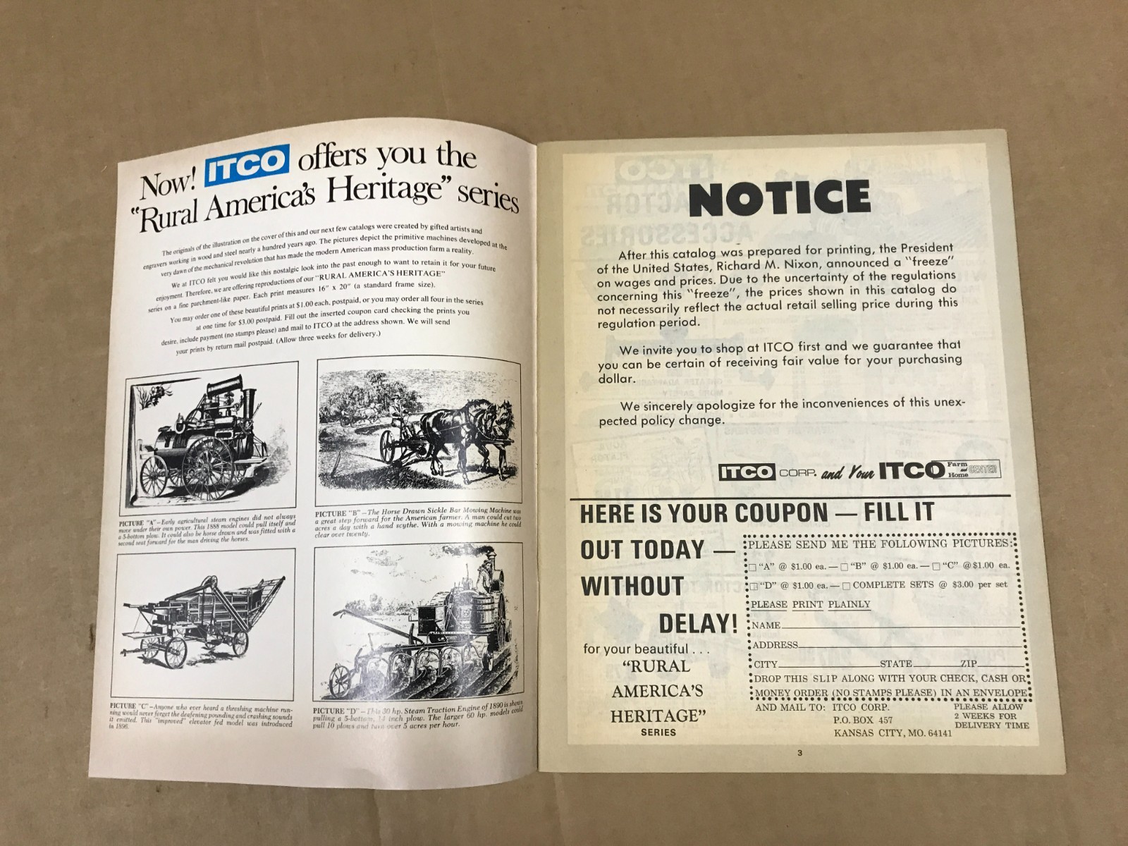 Vintage ITCO – 1971 Fall & Winter Catalog – Machine/Farming Parts