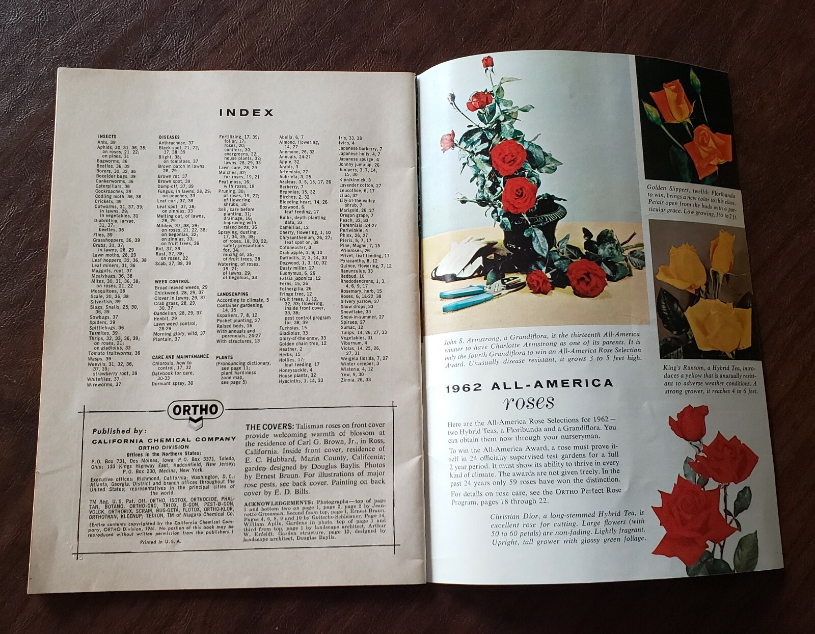 Vintage 1960’s &1970’s Chevron Ortho Lawn & Garden Booklets/Brochures Ads