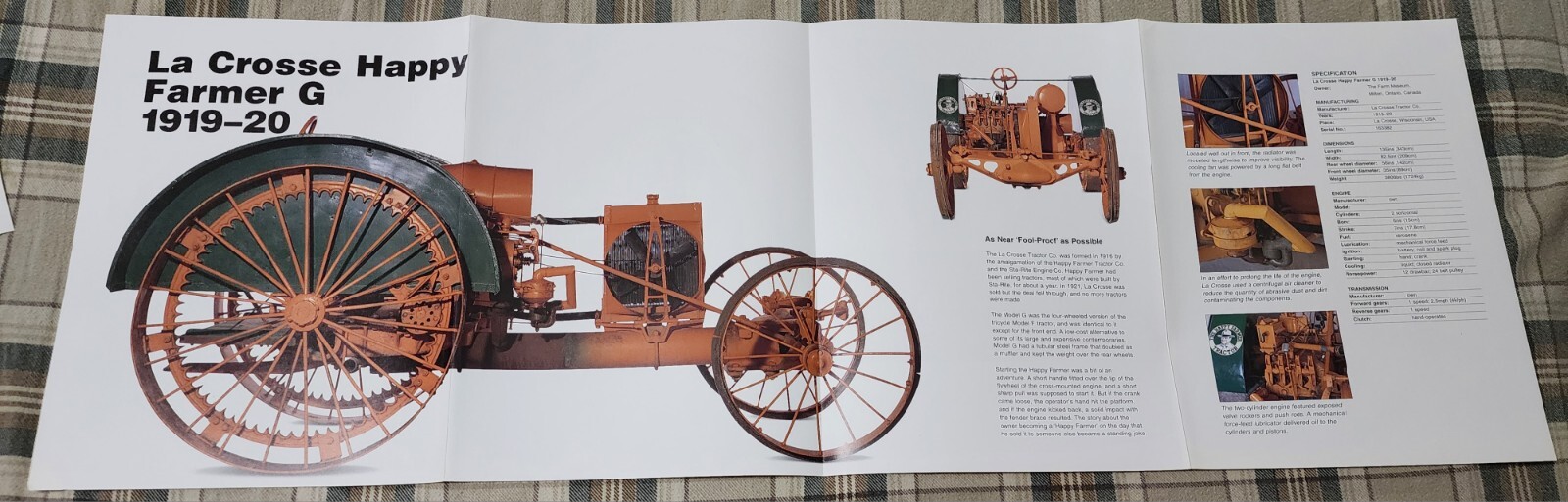 La Crosse Farm Tractor Poster Out of Print Picture Original Display Wall Art