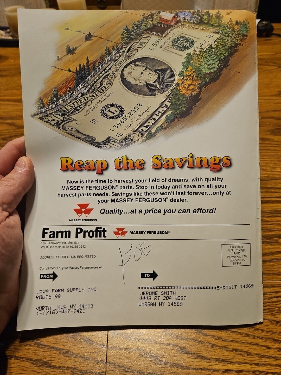 Massey Ferguson Farm Profit Magazine For Fall 1995 Brochure MF 8570 Combine