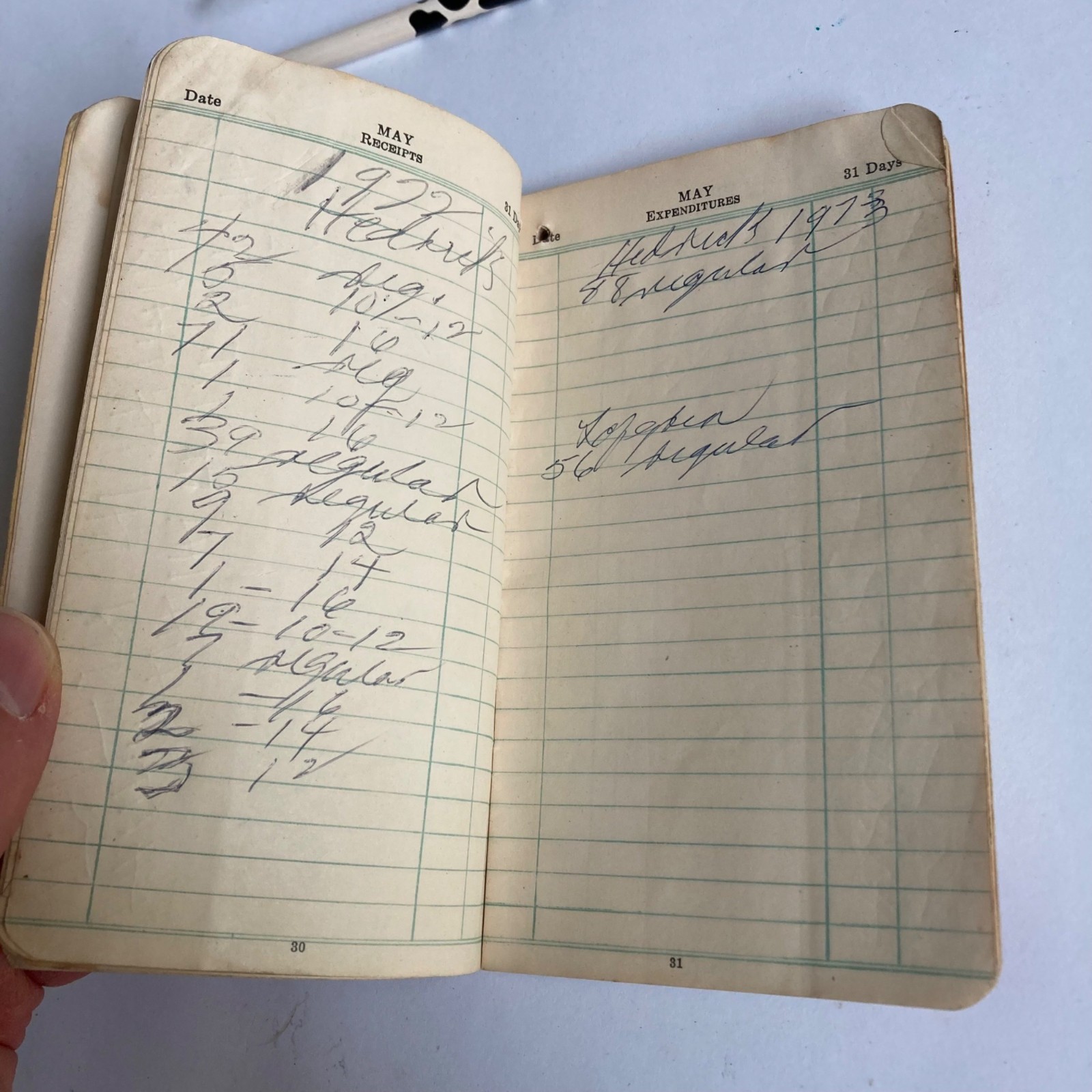 Vintage 1949 Farmer’s Pocket Ledger, 1972 Memo Book & REAL Dairy Pencil