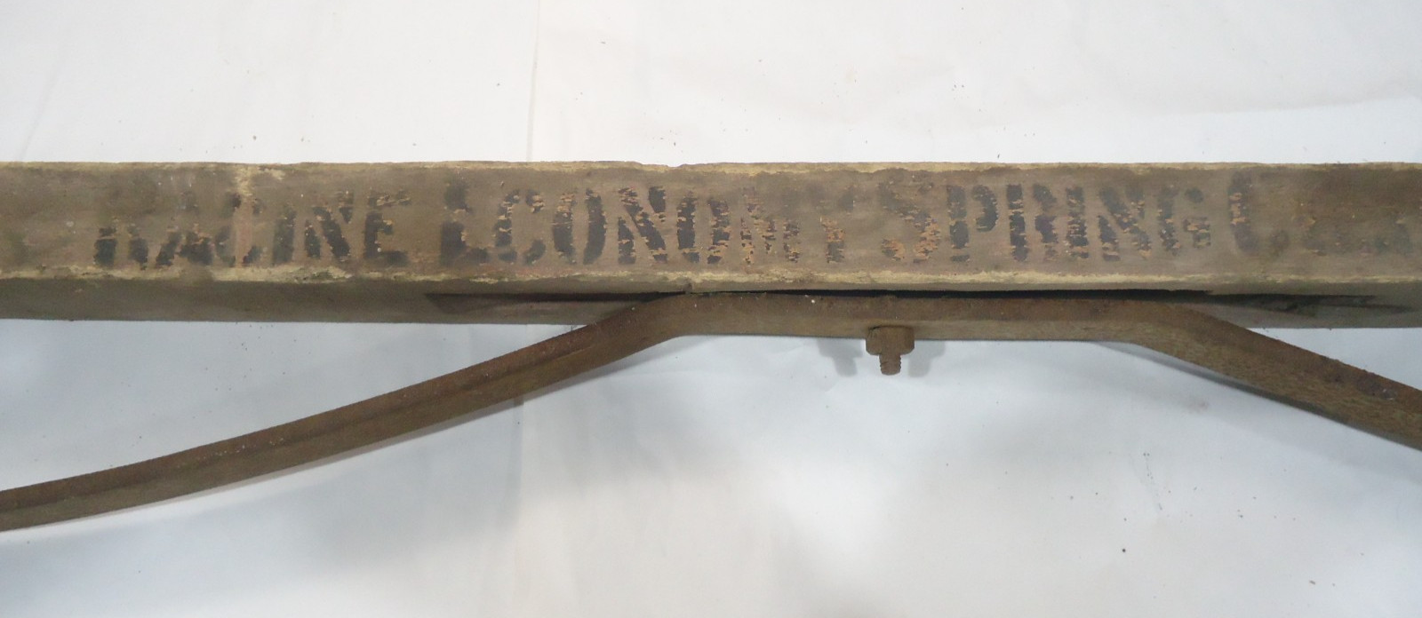 Vintage “Racine economy spring”. buggy spring. Racine Wisconsin. Man cave