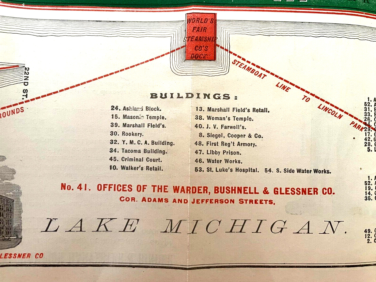 Fantastic Victorian Trade Brochure & Map “The Warder Bushnell & Glessner Co” *