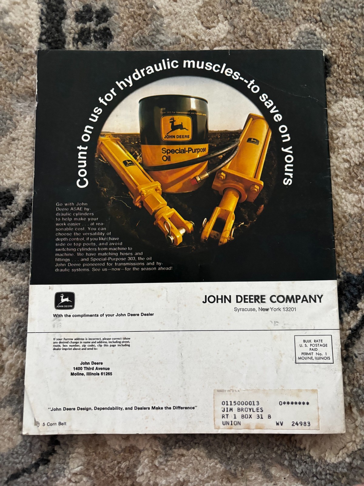 John Deere Furrow Magazine May-June 1973 Brochure DCPA26