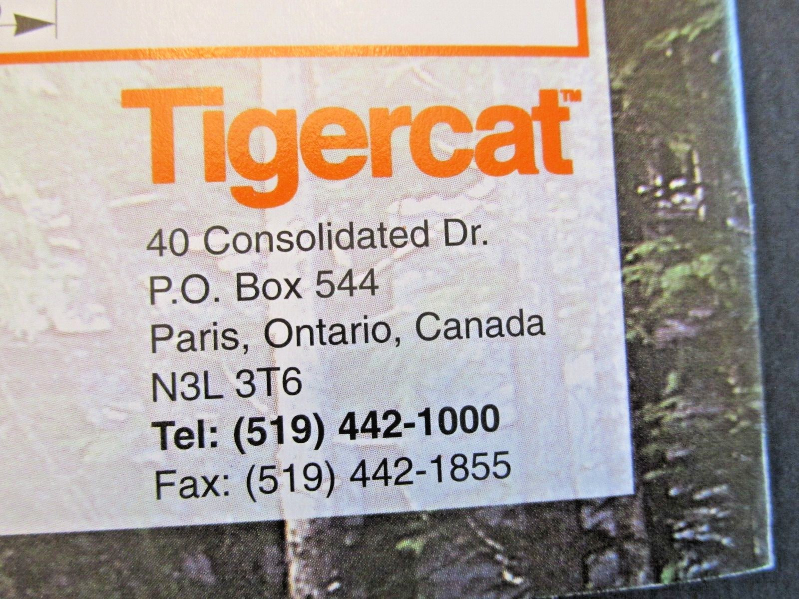 TIGERCAT 230/240 Series Loaders Dealer Paris Ontario Canada Ad Brochure