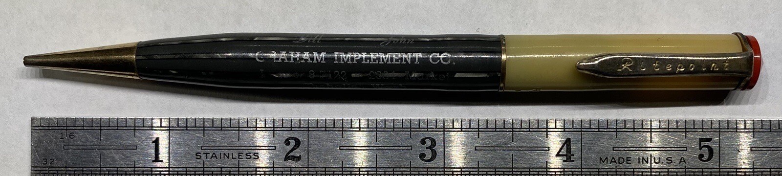 VINTAGE **GRAHAM IMPLEMENT CO.** {{FARM MACHINERY}} RITEPOINT MECHANICAL PENCIL!