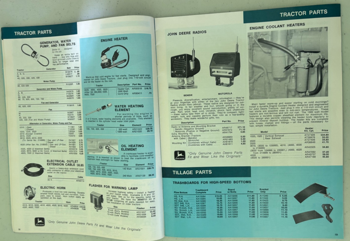 John Deere Parts Catalog For 1972 Brochure DCPA26