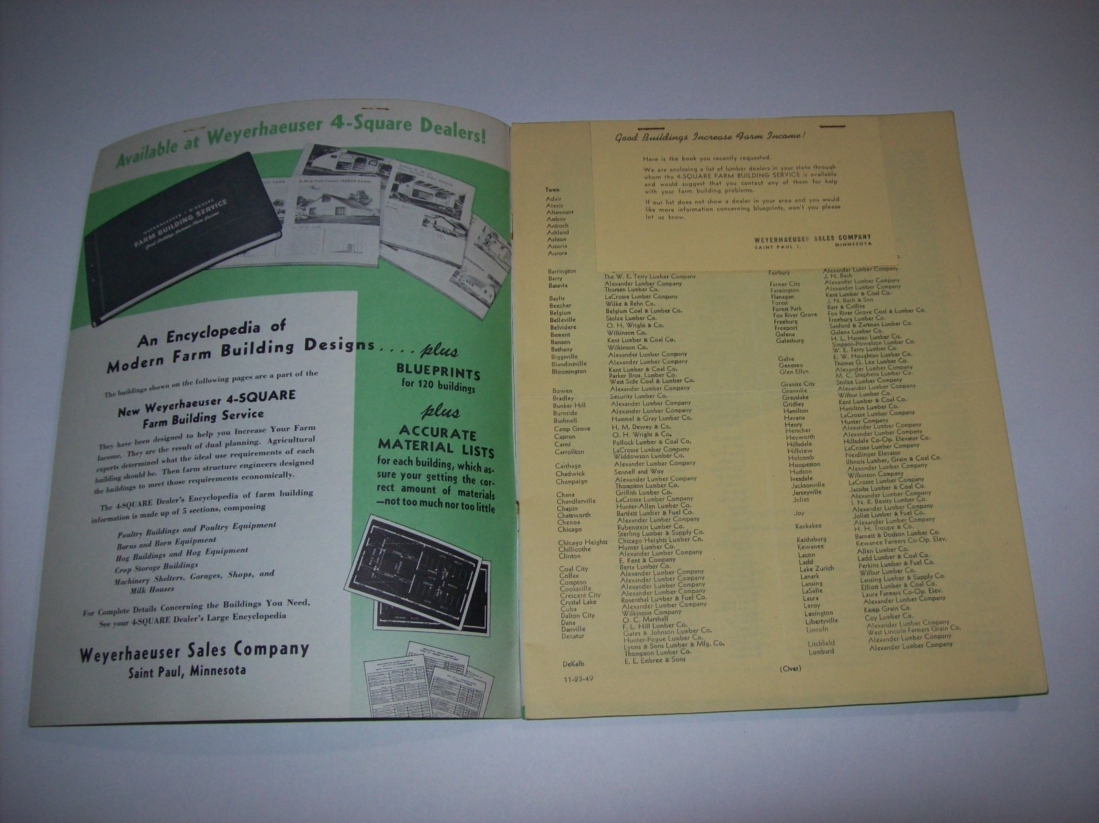 Vintage Weyerhaeuser 1949 Farm Building Service Catalog: Barns Stands Sheds, x