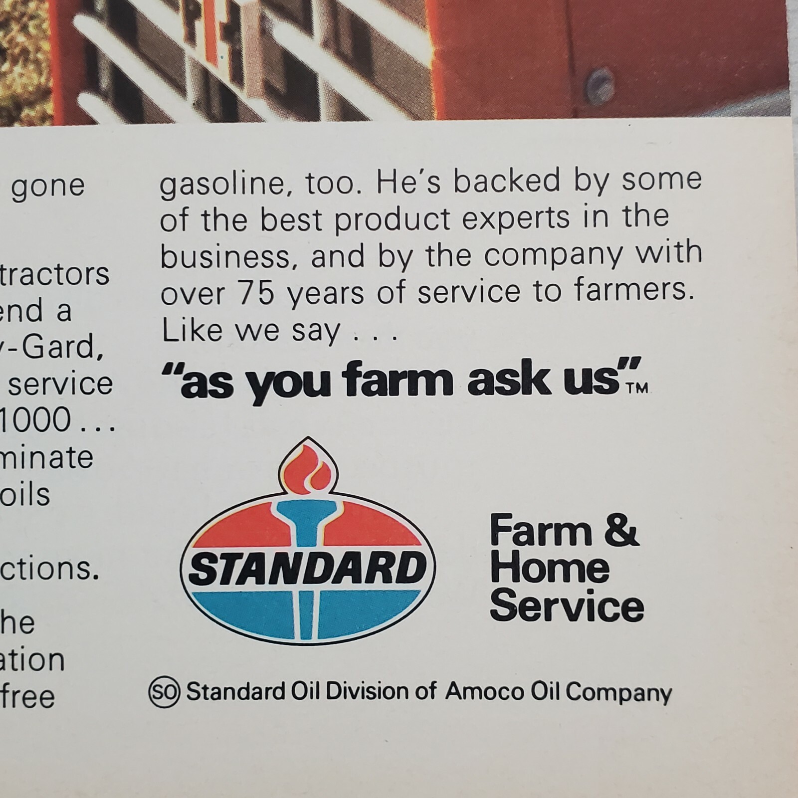 Original 1975 Advertisement Ad Standard Oil Transmission America’s Tractors