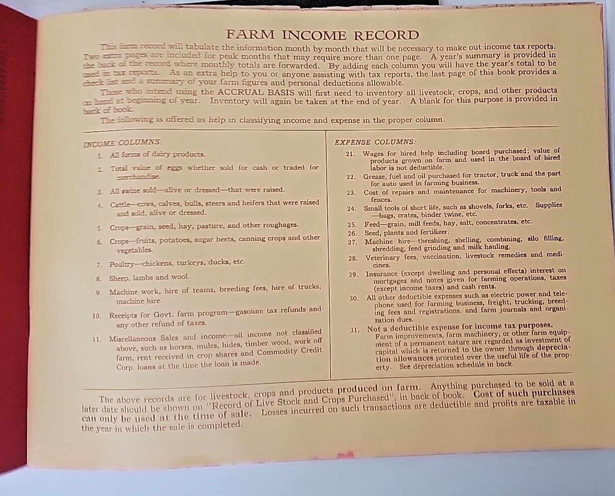 1940s Farm and Ranch Income Tax Record and Electric Light Farmstead AWESOME