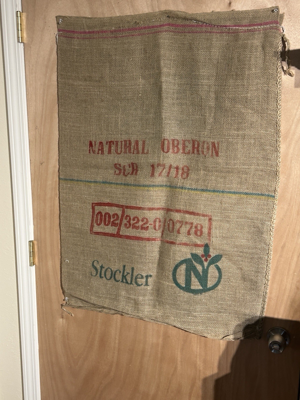 Vintage Large JUTE Bean Bag ~ CAFE’S DO Brasil ~26″ X38″~ Advertising