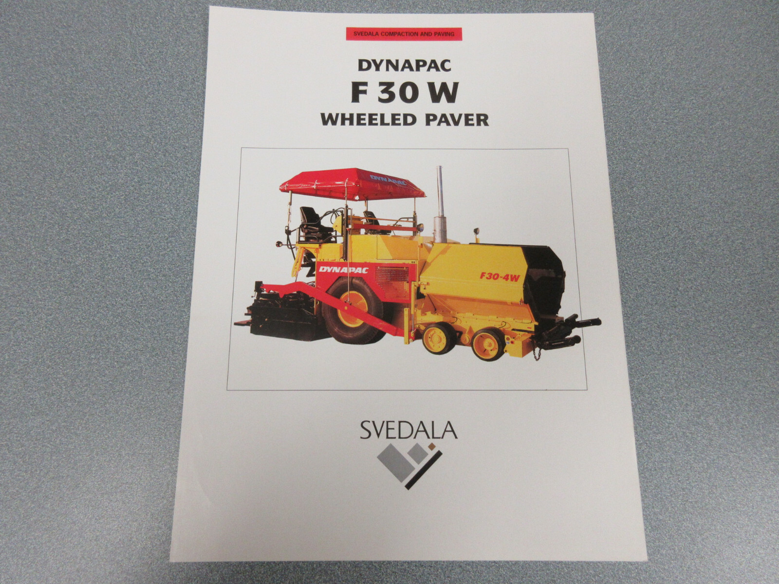 Dynapac F30W Asphalt Paver Brochure 2 Page