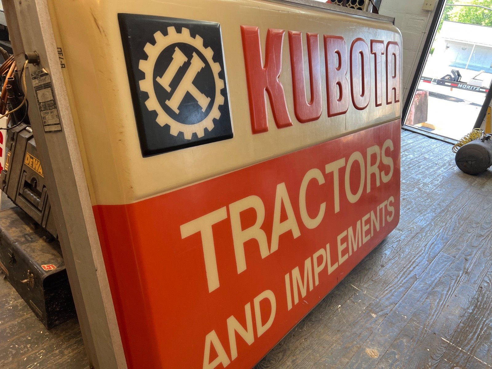 Vintage Kubota Tractors & Implements Sign – Double Sided – Light